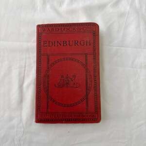 Vintage Ward Lock & Co. Edinburgh Illustrated Guide Book Red Hardcover